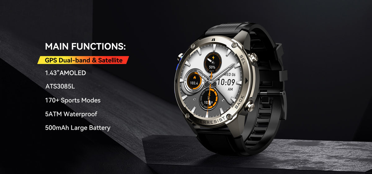 Xssive GPS Smart Watch XSS-SW11 - Zwart