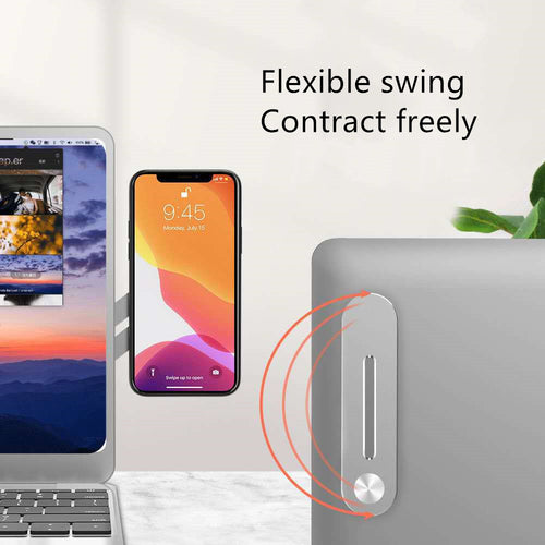Magnetic laptop phone holder